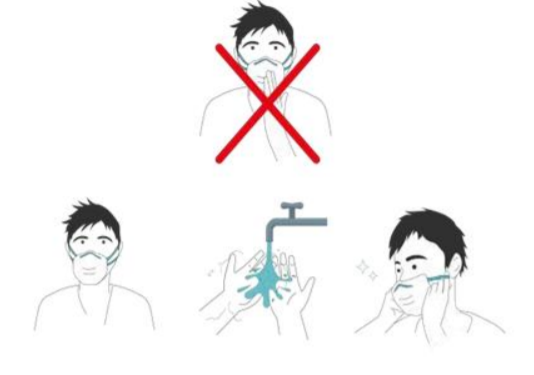No tocar la mascarilla con las manos