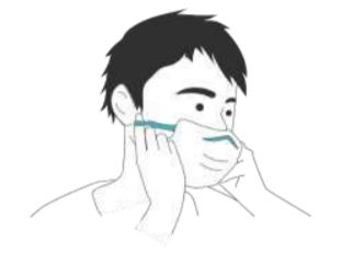 Introducir y apretar la pinza nasal